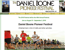 Tablet Screenshot of danielboonepioneerfestival.com